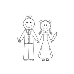 Embroidery Design Wedding Couple 3