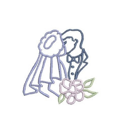 Diseño Para Bordado Beso Novios 2