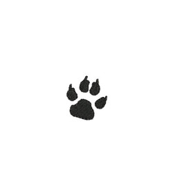 Embroidery Design Footprint Feline P