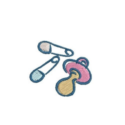 Diseño Para Bordado Chupeta Y Clavijas