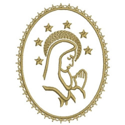Matriz De Bordado Maria Na Moldura