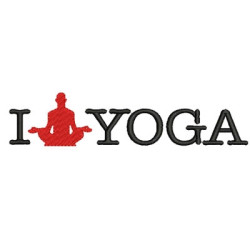 Matriz De Bordado I Love Yoga