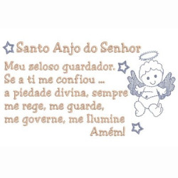 ORAÇÃO SANTO ANJO 19 X 10