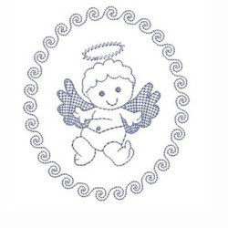 Embroidery Design Angel In Frame 2