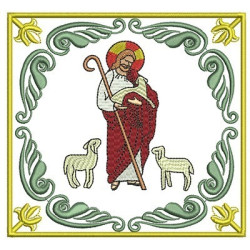 EMBROIDERED ALTAR CLOTHS JESUS GOOD SHEPHERD 111