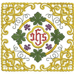 Embroidery Design Embroidered Altar Cloths Jhs Grapes And Wheat 118