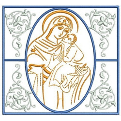 Diseño Para Bordado Conjunto Ornamentos Litúrgicos Madre Misericordia 119