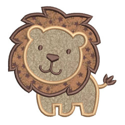 Embroidery Design Applied Lion 3