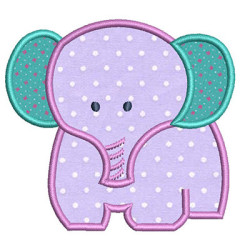 Embroidery Design Applied Elephant 2