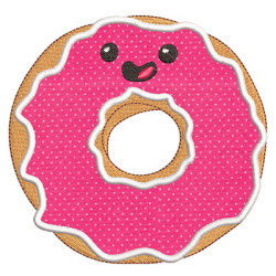 Embroidery Design Donuts Cute Applied