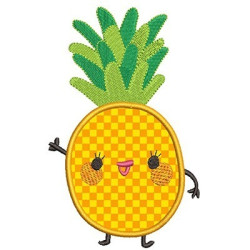 Embroidery Design Pineapple Cute Applied