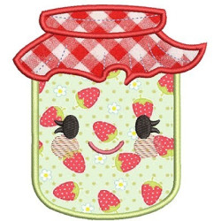 Diseño Para Bordado Pote Cute Aplicado