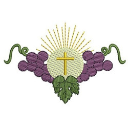 Embroidery Design Host With Grapes