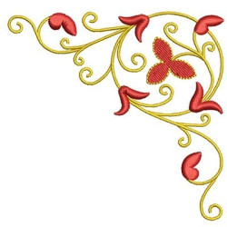 Embroidery Design Corner Arabesques