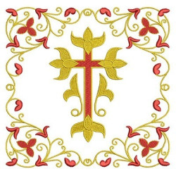 Embroidery Design Great Arabesques And Cross Frame