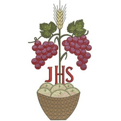 Embroidery Design Grapes And Breads 32 Cm