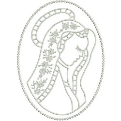 Embroidery Design Medal Maria Rechilieu