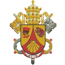 Embroidery Design Shield Papa Benedict Xvi