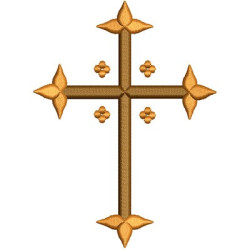 Diseño Para Bordado Cruz Decorada 10