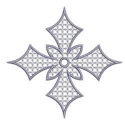 Diseño Para Bordado Cruz Decorada 23