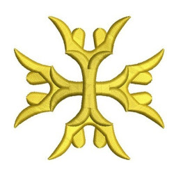 Diseño Para Bordado Cruz Decorada 25