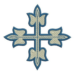 Diseño Para Bordado Cruz Decorada 27