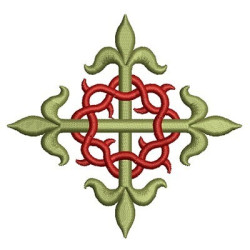 Matriz De Bordado Cruz Decorada 28