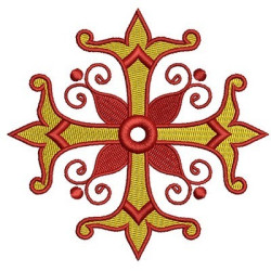 Diseño Para Bordado Cruz Decorada 33