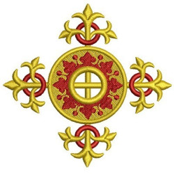 Diseño Para Bordado Cruz Decorada 35