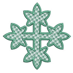 Embroidery Design Cross Decorated 44