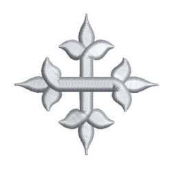 Diseño Para Bordado Cruz Decorada 48