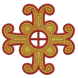 Diseño Para Bordado Cruz Decorada 55