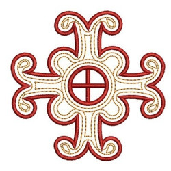 Diseño Para Bordado Cruz Decorada 51