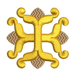 Diseño Para Bordado Cruz Decorada 53