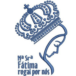 Diseño Para Bordado Virgen De Fatima Ruega Por Nosotros