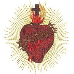 Embroidery Design Sacred Heart Of Jesus 14 Cm