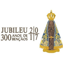 Matriz De Bordado Aparecida Jubileu 300 Anos 30 Cm