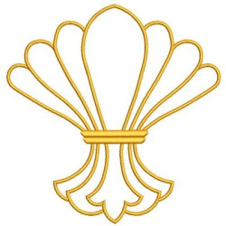Embroidery Design Golden Flower For Edge