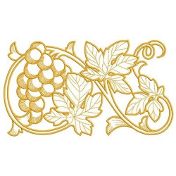 Embroidery Design Grape Contoured 30 Cm