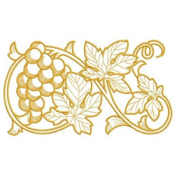 Diseño Para Bordado Barrado De Uvas Contornadas 30 Cm