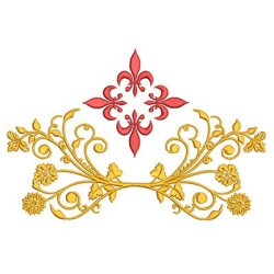 Embroidery Design Hoja Para Barrado Con Cruz