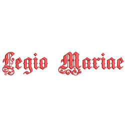 Embroidery Design Legio Mariae  24 Cm