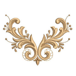Diseño Para Bordado Floral Para Estola 1