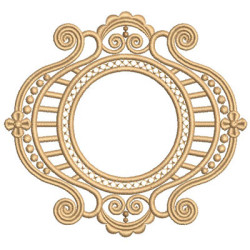 Embroidery Design Frame With Medal