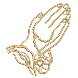 Embroidery Design Contoured Praying Hands