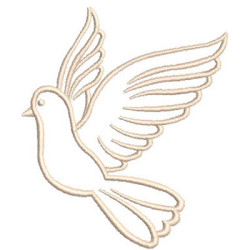 Embroidery Design Contoured Dove 2
