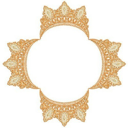 Embroidery Design Golden Frame 40 Cm
