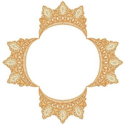 Diseño Para Bordado Moldura Dorada 40 Cm