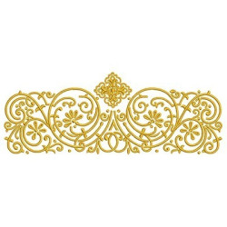 Embroidery Design Horizontal Damask With Cross