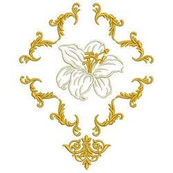 Embroidery Design Damask Marian 6